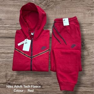Nike Red Tech Fleece Hoodie and Joggers Set Sizes S-3XL